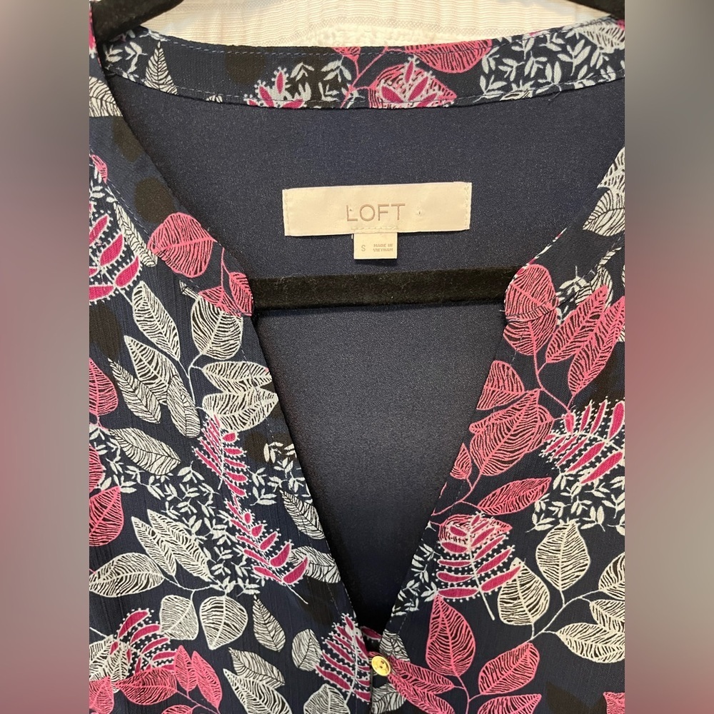 Loft button down floral dress - Picture 2 of 7